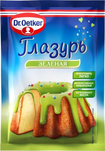 Глазурь кондитерская Dr. Oetker зеленая, 90 г