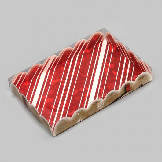 Коробка для кондитерских изделий с PVC-крышкой "Загадай желание", 22 × 15 × 3 см