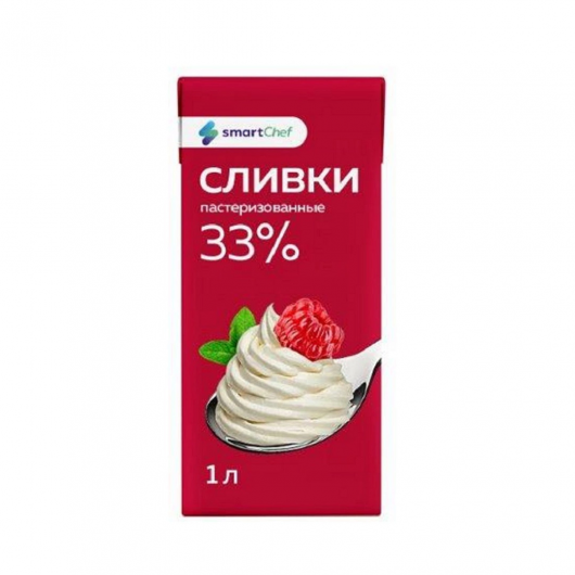Сливки Ультрапастеризованные 33% «Smart Chef» - 1 л