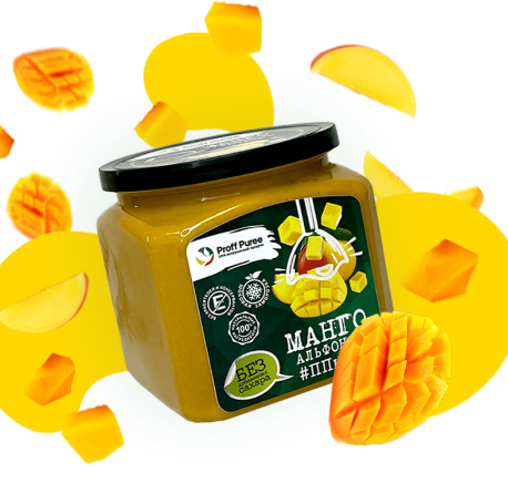 Пюре Proff Puree без сахара манго 0,5 кг замороженное