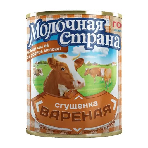 Сгущенка вареная «Молочная страна» 4%370 г