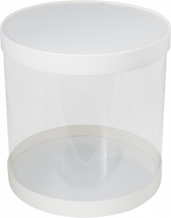 Коробка для торта ТУБУС 260х260 см белая