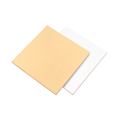 Подложка для торта 24 см*24 см плотность 3,2 золото/белый